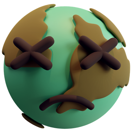 Traurige Erde  3D Icon