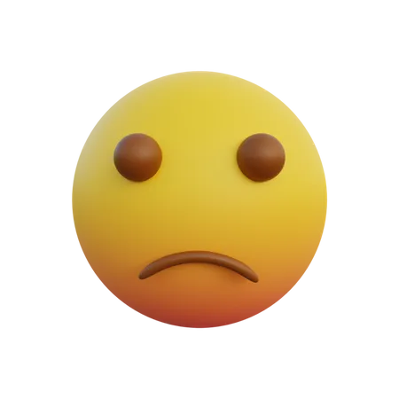 Trauriges Gesicht-Emoticon  3D Emoji