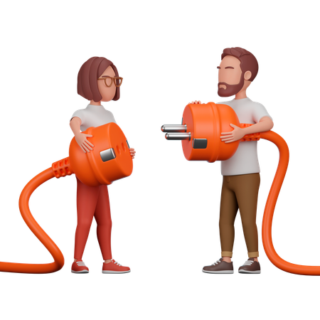 Travail en équipe  3D Illustration