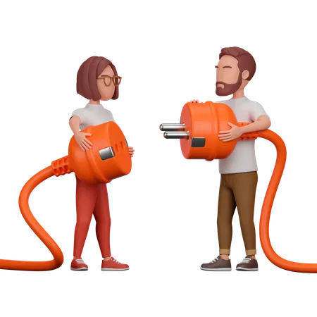 Travail en équipe  3D Illustration