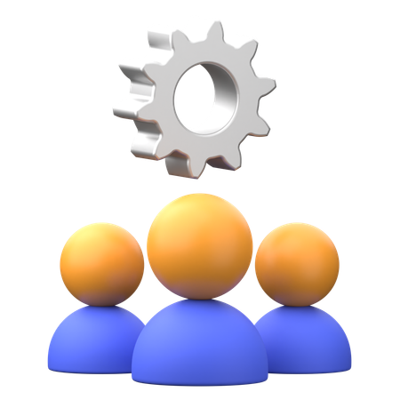 Travail en équipe  3D Icon