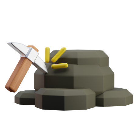 Travail manuel dans les mines  3D Icon