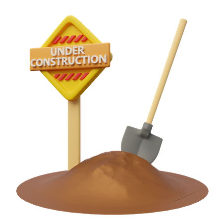 En travaux de construction  3D Icon