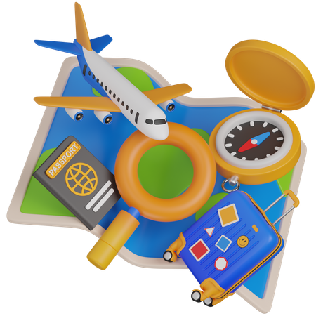 여행하다  3D Icon