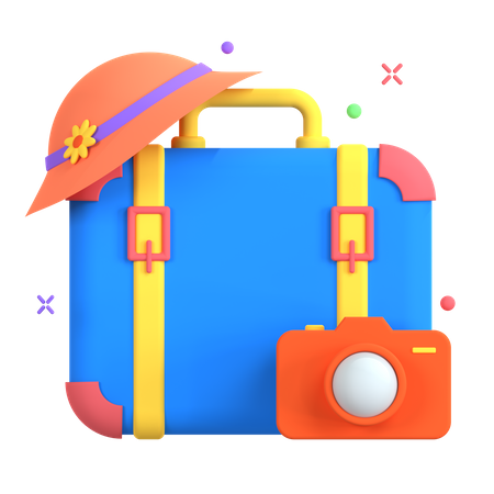 Travel Accessories  3D Illustration