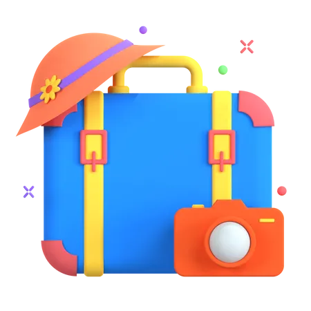 Travel Accessories  3D Illustration