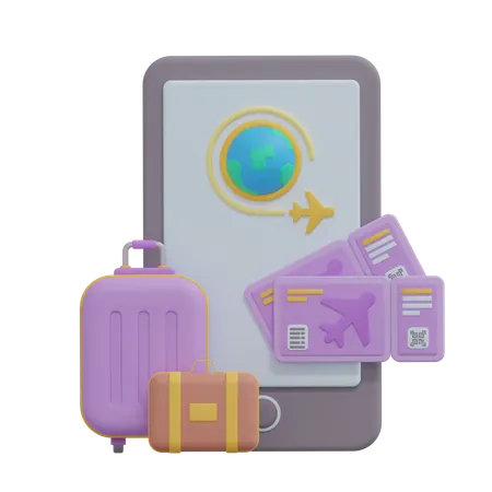 Travel App Illustration 3D Icon