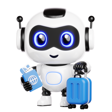 Travel Assistant Bot  3D Icon