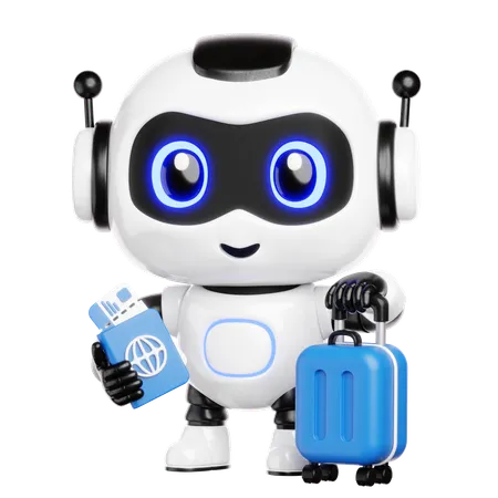 Travel Assistant Bot  3D Icon