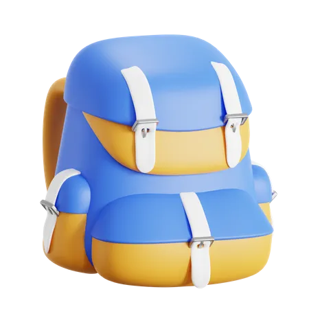 Travel Backpack 3D Icon