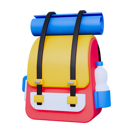 Travel Backpack 3D Icon