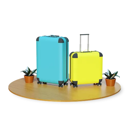 Travel bag 3D Illustration