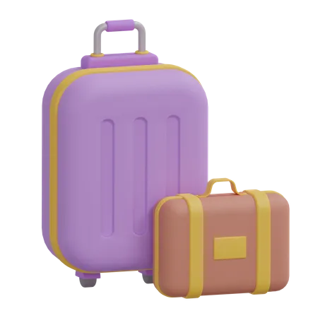 Travel Bags Illustration 3D Icon