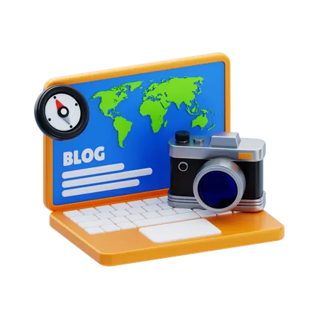 Travel Blog  3D Icon