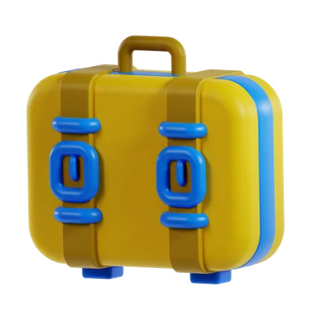 Travel Briefcase 3D Icon