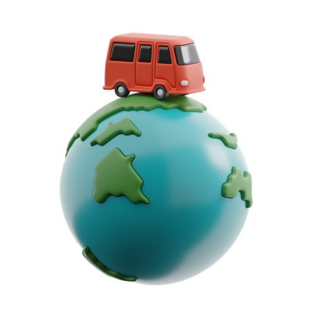 Travel bus  3D Icon