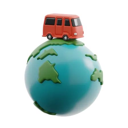 Travel bus  3D Icon