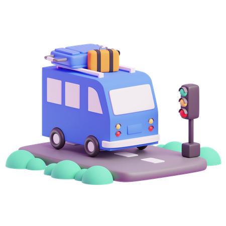 Travel Bus  3D Icon