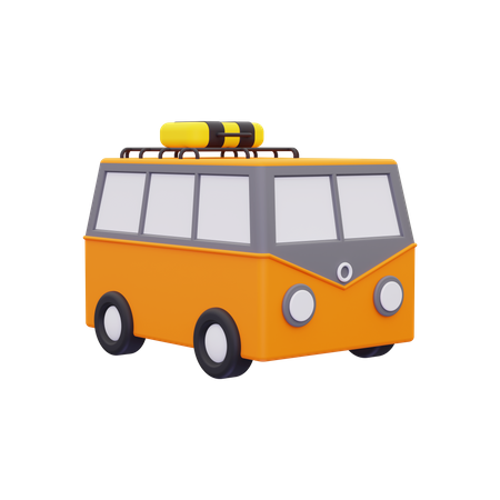 Travel Bus  3D Icon