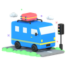 3d travel bus emoji