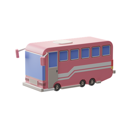 Travel Bus 3D Illustration