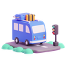 travel bus 3d logo