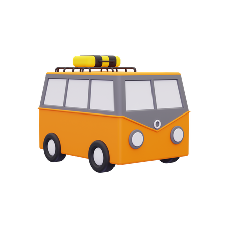 Travel Bus 3D Icon