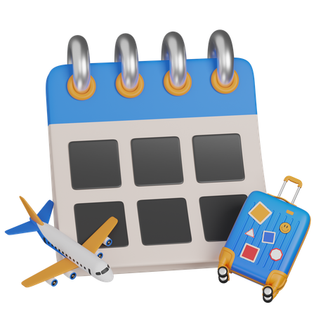 TRAVEL CALENDAR  3D Icon