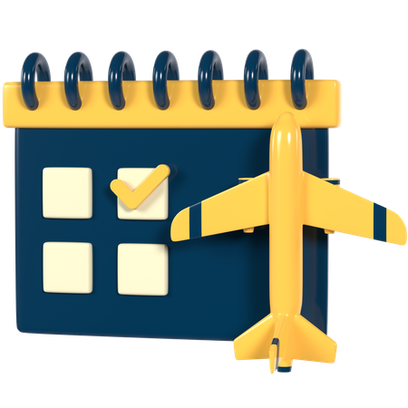 Travel Calendar  3D Icon