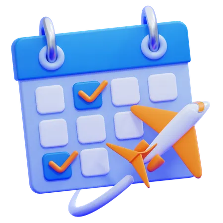 Travel Calendar  3D Icon