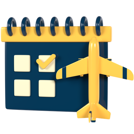 Travel Calendar 3D Icon