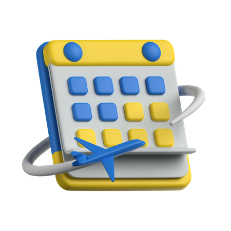 Travel Calendar  3D Icon