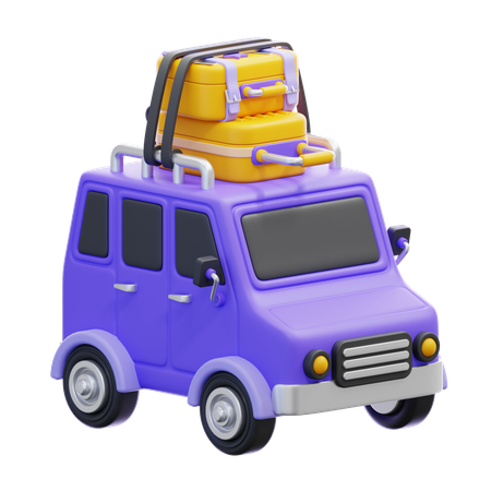 Travel Car  3D Icon