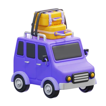 Travel Car  3D Icon