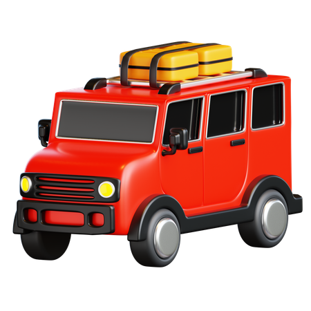 Travel Car  3D Icon