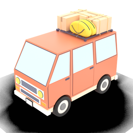 Travel Car  3D Icon