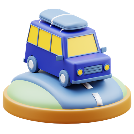 Travel Car  3D Icon