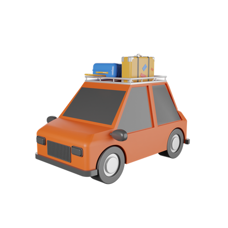 Travel Car  3D Illustration