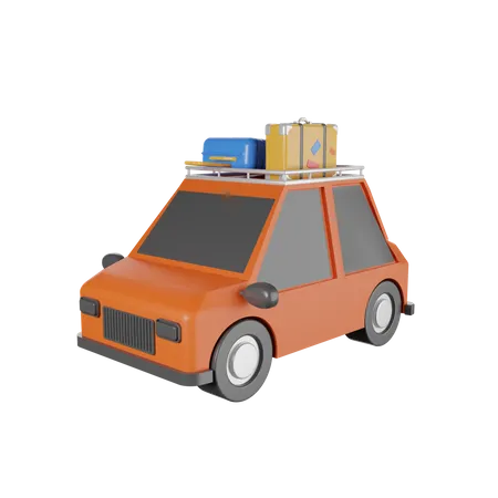 Travel Car  3D Illustration