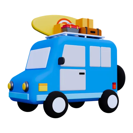 Travel Car 3D Icon