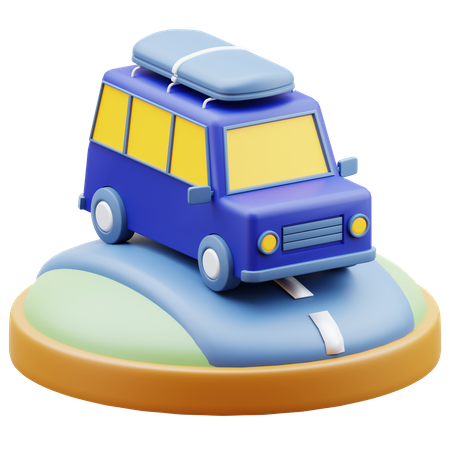 Travel Car  3D Icon