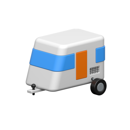 Travel Caravan  3D Icon