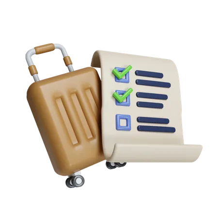 Travel Checklist  3D Icon