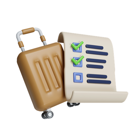 Travel Checklist  3D Icon