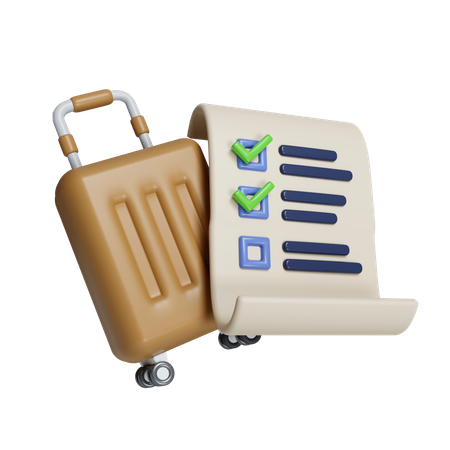 Travel Checklist  3D Icon