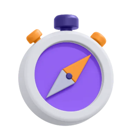 An Icon Of Travel Compass 3D Icon