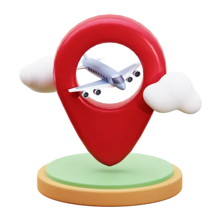 3 D Travel Destination Icon 3D Icon