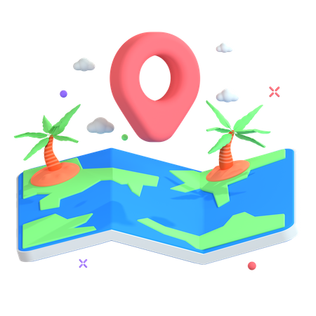 Travel Destination  3D Illustration