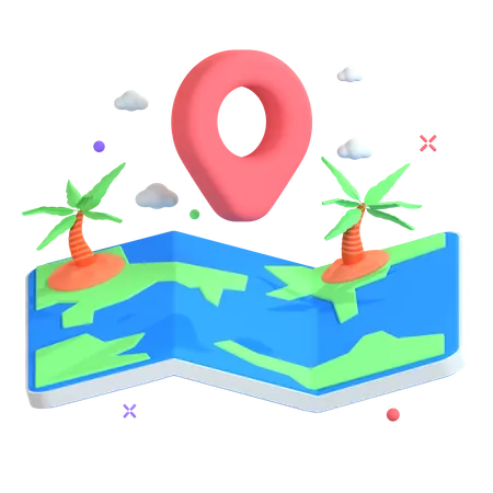 Travel Destination  3D Illustration