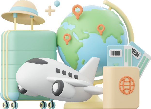 Travel essentials  3D Icon